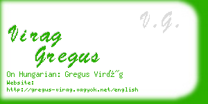 virag gregus business card